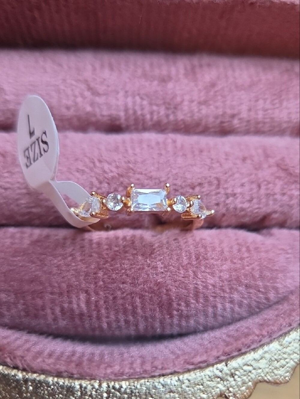Gold Filled CZ Accent Women's Ring - Size 7